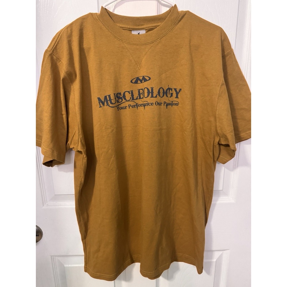 Air Jordan Muscleology Lipoburn CTX Graphic Mustard Shirt Men's XL Graphic